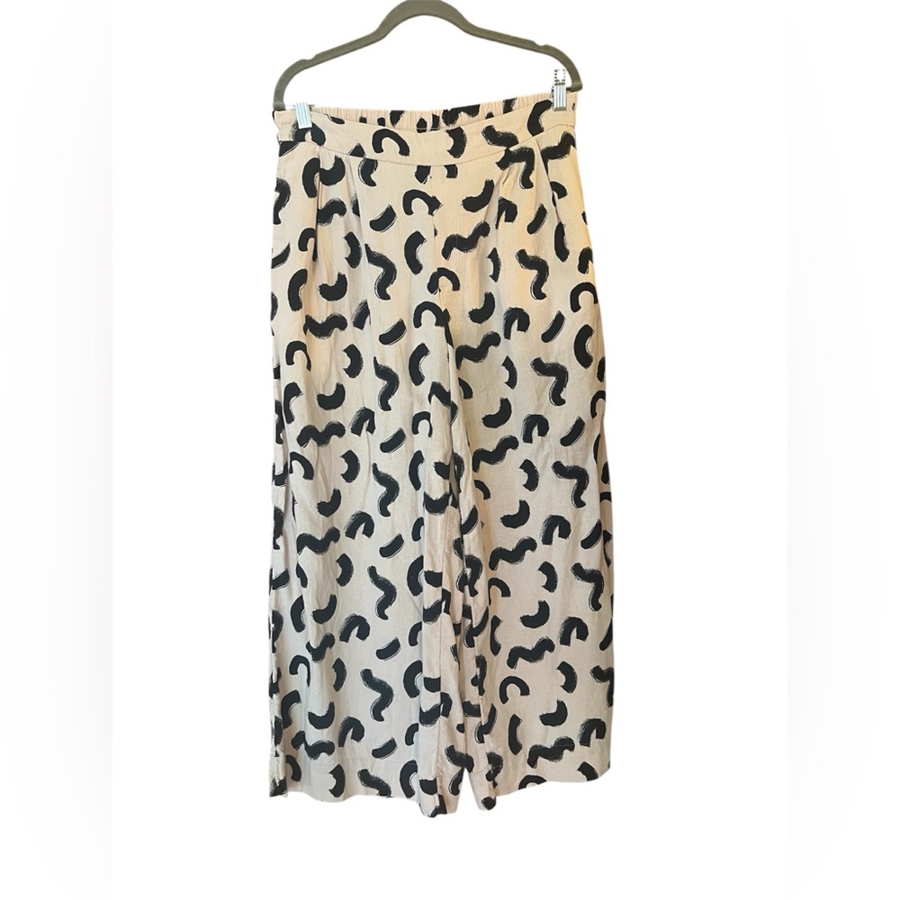 a new day Wide Leg Pants in Black & Cream Animal Print